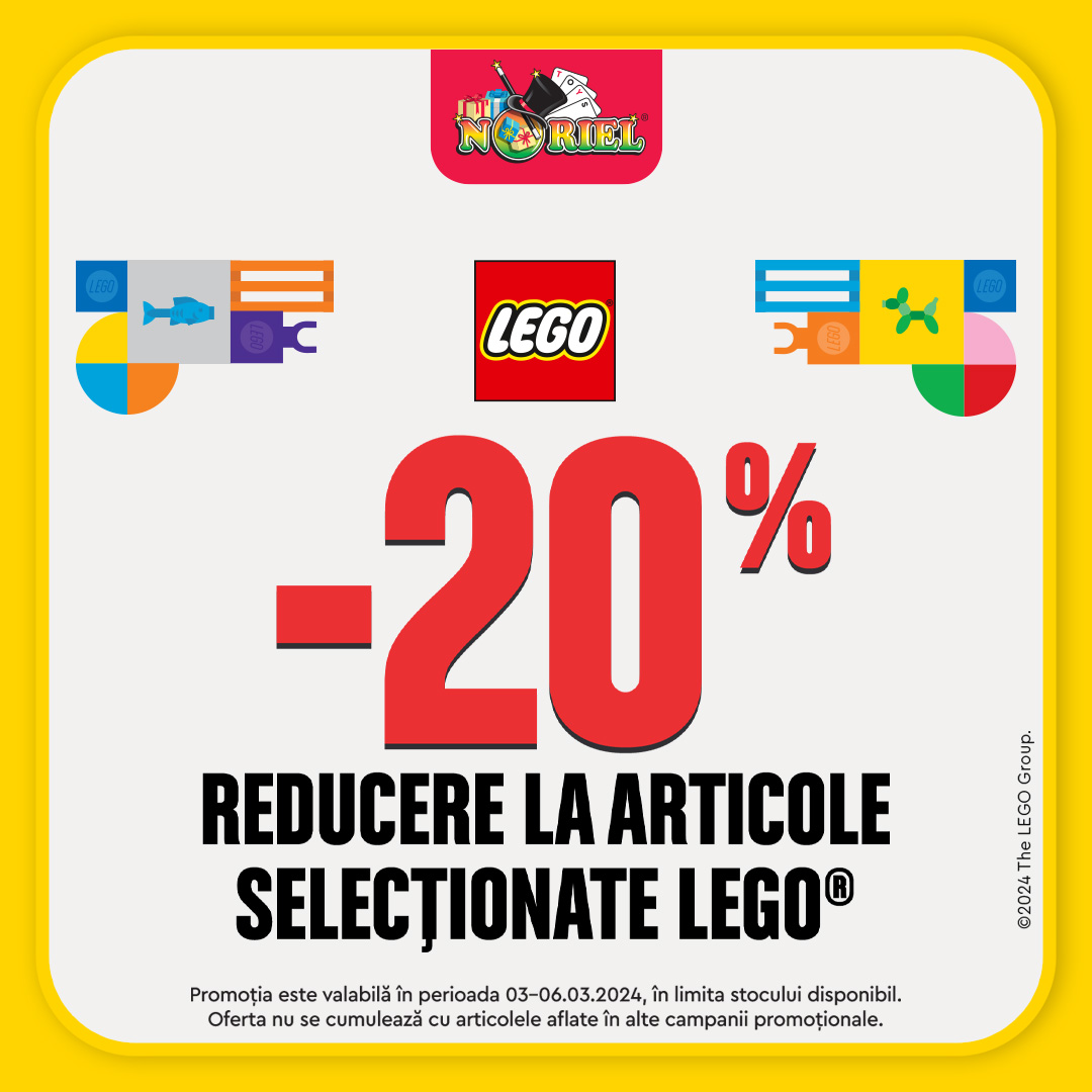 20% reducere la seturi LEGO®! 👷♂️🏗️ 20% reducere la seturi LEGO®! 👷♂️🏗️