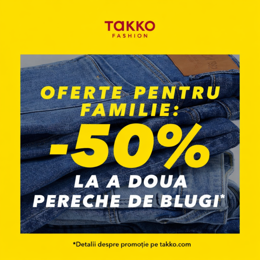 -50% reducere la Takko Fashion! -50% reducere la Takko Fashion!